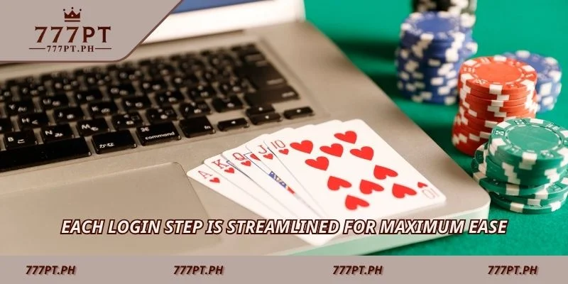 Each login step is streamlined for maximum ease