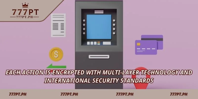 Each action is encrypted with multi-layer technology and international security standards
