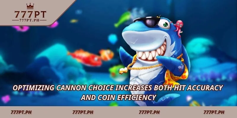 Optimizing cannon choice increases both hit accuracy and coin efficiency